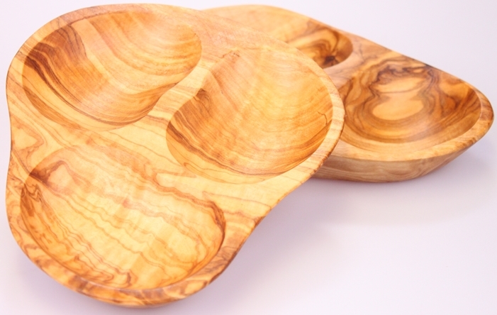 Schale rund 3-geteilt 18x15 cm