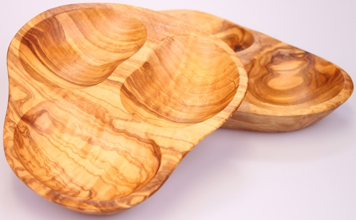 Schale rund 3-geteilt 18x15 cm